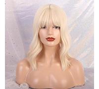 GHK Longue Perruques Synthétiques Avec Bangs Mixte Blonde Brun Perruques Vague Naturelle Pour Les Femmes Blanches Cosplay Perruques Résistant À La Chaleur Fibre Perruques lc210-2