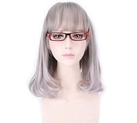 GHK Longueur de l'épaule Gris Violet Bleu Ombre Bob Perruque Anime Cosplay Harajuku Lolita Perruques Synthétiques Cheveux Pour Les Femmes PL-446