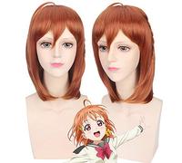 GHK LoveLive Sunshine Takami Chika Anime Cosplay Perruque Aqours Femmes Cheveux Synthétiques Amour Vivant Orange Marron Halloween Costume Fête Perruques