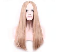 GHK Mode Pas Cher Européenne Populaire Droit Hétéro Lolita Longue Perruque Blonde Cosplay Costume Synthétique Perruques Cheveux Pour Les Femmes Moyen Partie