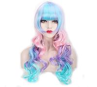 GHK Mode Pas Cher Harajuku Lolita Cosplay Perruque Longue Ondulée Mon Petit Poney Anime Halloween Costume Partie Ombre Perruques De Cheveux Pour Les Femmes PL-468