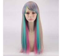 GHK Mode Pas Cher Mélanger Gris Longue Ligne Harajuku Lolita Perruques Cheveux Pour Les Femmes Anime Cosplay Halloween Party Perruque Avec Bang PL-750