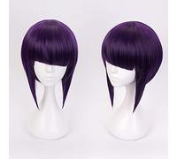 GHK Mon Héros Académie Kyoka Jiro Cosplay Perruques Pour Les Femmes 30 cm Pourpre Résistant À La Chaleur Court Synthétique Cheveux Perucas Cosplay Costume Perruque