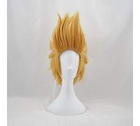 GHK Mon Héros Académie Mirio Toogata Or Court Cosplay Perruque Hommes Boku Aucun Académie Halloween Costume Synthétique Perruques Cheveux + Chapeau De Perruque