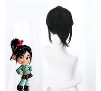GHK noir Ralph casse les Wreck-It Ralph Internet 2 Vanellope cosplay perruque Halloween cosplay Prop Couvre-chef Pourim accessoires de carnaval