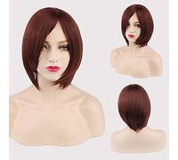 GHK Pas Cher Synthétique Court Cosplay Perruque Pourpre Rose Rouge Bleu Gris Blanc Bob Perruques Pour Les Femmes Résistant À La Chaleur Anime Cheveux 16