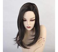 GHK Perruques de Cheveux Synthétiques Vague Naturelle Couleur Mélange Hairline Work Party Cosplay Perruques pour Femmes Résistant À La Chaleur Fibre Perruques