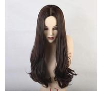 GHK Synthétique Perruques Perruques Marron Pour Femmes Longue Ondulée Mixte Point culminant Profond Parting Perruques Pour Femmes Naturel Hairline Cheveux Cosplay Perruques