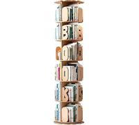 GHKFEJGDEN Bibliothèque en Bois, étagère rotative à 360°, Laissez Les Enfants Tomber Amoureux de la Lecture (Couleur : Bois, Taille : 50 x 164 cm)