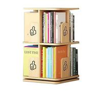GHKFEJGDEN Bibliothèque en Bois Massif, bibliothèque rotative à 360 ° pour Enfants, bibliothèque Design Multicouche, bibliothèque Ronde, Gain de Place