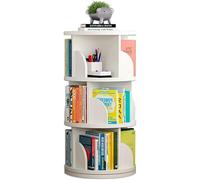 GHKFEJGDEN Bibliothèque Ronde Rotative Bibliothèque Multi-Couche Bibliothèque Photo Livre Stand Maison Étagère Librement Réglable Bibliothèque (Couleur : Blanc, Taille : 40 * 95cm)