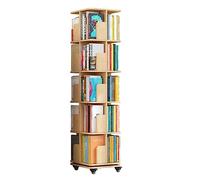 GHKFEJGDEN Bibliothèques Bibliothèque rotative à 360 ° Bibliothèque sur Pied en Bois Bibliothèque roulante à Plusieurs Niveaux Bibliothèque à Domicile Organisateur Support à Livres Meubles Parfaits