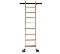 GHKFEJGDEN Kit d'échelle roulante Robuste pour bibliothèque télescopique, Rail de 1 à 6 m (3,3 à 20 pi), pour Bureau ou loft, Rail de roulement Extensible (échelle Non Incluse) (400 cm [13 pi]).