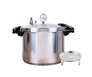 GHKWXUE Autocuiseur à Pression de 22 pintes et Compatible avec l'induction Manomètre numérique de Luxe intégré avec 1 Plateau de Cuisson à la Vapeur et | Livraison Depuis Les États-DE