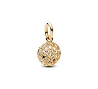 GHMIOU Charms Gold S925 Charm en argent sterling avec zircone cubique en forme de cœur pour la fête des mères Cadeau de Noël pour homme et femme, M, Argent sterling, Non