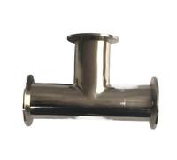 GHNQBAHID 1.5'' 25mm Tri Clamp 3 Way Tee 304 Stainless Steel Ferrule Tee Connector Pipe Fitting 1.5 Tri