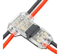 GHNQBAHID 5Pcs/lot 2 Pin 2 Way 300v 10a Compact Wire Wiring Connector T Shape Conductor Terminal Block with Lever AWG 18-24