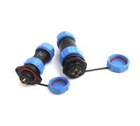 GHNQBAHID Solderless Connector LP/SP16 IP68 Outdoor Waterproof Screw Crimp Wiring Male and Female Socket 2/3/4 Pin(LP16-3F)