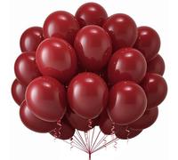 Ghoietv Ballons Rouges 100 Pcs, Ballons Latex Rouge Hélium avec Rubans pour Thème Rouge, Anniversaire, Mariage, Baby Shower, Décoration