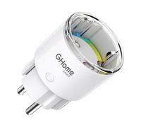 GHome Smart Prise Connectée WiFi, Mini Prise Intelligente Certifié TÜV avec Mesure de Consommation Électrique,APP Contrôle, Programmable Plug avec Alexa et Google Home, Fonction de Temps, 10A