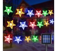 GHONLZIN LED Solaire Guirlande Lumineuse, 12M Star Etoilées Lumières, 100 LEDs 8 Modes Étanche Guirlandes Lumineuses Intérieure Extérieure pour Fêtes, Mariages, Chambres