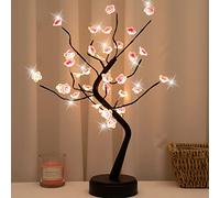 Ghopy Lampe Bonsai à LED Cherry Tree 36 LED Résistant à l'eau IP66 Blanc Chaud Montage sur Table Décoration Indoor et Outdoor