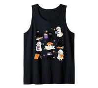 Ghost American Shorthair Cat lisant des Livres pour Les Amateurs de Livres Bookish Débardeur