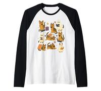 Ghost American Shorthair Cat lisant des Livres pour Les Amateurs de Livres Bookish Manche Raglan