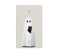 Ghost and Black Cat Minimaliste Single Toggle Plaque murale vierge pour interrupteur décoratif 1 gang pour cuisine salle de bain Taille 11,4 x 7 cm
