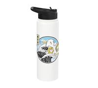 Ghost Banana Milk Great Waves Anime Kawaii Esthétique Stainless Steel Insulated Water Bottle