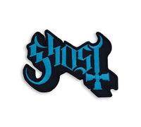 Ghost BC Band Blue Logo Patch - Rock Emblème brodé thermocollant - Emblème brodé en métal lourd - À repasser et à coudre - Pour motards - 9,7 x 6,6 cm