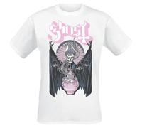 Ghost Beneficense Homme T-Shirt Manches Courtes Blanc 100% Coton Regular/Coupe Standard