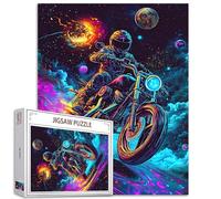 Ghost Biker - Puzzle de Peinture de Moto 1000 Pièces pour Adultes - Activité Familiale Difficile - Monde Végétal - Art DIY - Décoration de Sport Extrême - Cadeaux