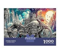 Ghost Bikers 1000 Pièces Puzzle À ThèmeMotocyclette Cosmic pour Adultes Jeu D'Intelligence Difficile EtStimulant Paysagedes QuatreSaisons 70x50cm/1000pcs