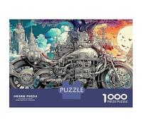 Ghost Bikers Puzzles Coloré, Cyber Motard Défi Amusant et Casse-Tête Puzzle 1000 Pièces pour Adultes Carton 100% Recyclé Puzzle 1000 Pièces