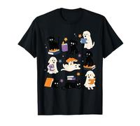 Ghost Black Dog Lading Books Lover Bookish T-Shirt