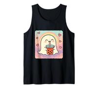 Ghost Bubble Tea Lover, Mignon Anime Kawaii Rainbow Débardeur
