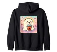 Ghost Bubble Tea Lover, Mignon Anime Kawaii Rainbow Sweat à Capuche