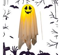 Ghost Campfire Night Light - Lumière Brillante extérieure effrayante, Pendentif de Lampe fantôme d'halloween | Lumières fantômes Chaudes pour la Porte de Porche de pelouse de la Cour, décoration