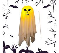 Ghost Campfire Night Light - Lumière Brillante extérieure effrayante, Pendentif de Lampe fantôme d'halloween | Lumières fantômes Chaudes pour la Porte de Porche de pelouse de la Cour, décoration