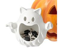 Ghost Candy Bowl - Cute Cat Serving Dish | Halloween Tabletop Organizer