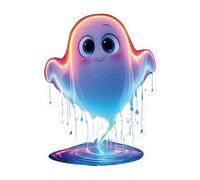Ghost Car Sticker, Waterproof Adhesive Halloween Decal, Reusable Ghost Design for Laptop Window Vehicle Skateboard Luggage Truck Fridge and Holiday-Themed Decorations