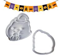 Ghost Cat Cookie Molds - Cute Ghost Cat Cookie Molds | Halloween Cât Fondant Cutter Set | Cute Ghôst CatsCookîe Baking Tools, Cats Embossing Moulds for Beginner Baking