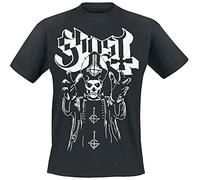 Ghost Colère du Pape Unisexe T-Shirt Manches Courtes Noir 100% Coton Regular/Coupe Standard