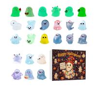 Ghost Countdown -Kalender - 24 Tage Halloween Advent Ghost Toys | Countdown -Kalenders | Niedliche Figuren Für Kinder Teenager Mädchen Schlafzimmer Fenster Büro Eingangsbäume Kränze Urlaub