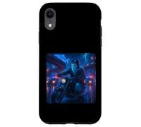 Ghost Cyberpunk Rider Moto Biker Synthwave Coque pour iPhone XR