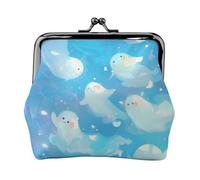 Ghost Dance Petit porte-monnaie rectangulaire pour femme avec serrure à baiser, format de poche, mini porte-monnaie pour femme