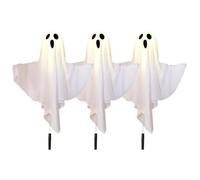 Ghost Decor | 3 Pieces Solar LED Floor Lamp | Ghost Halloween Decor Solar Lights | for Patio Porch Garden Yard Pathway Haunted House Park Home Farmhouse