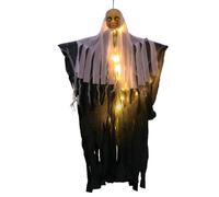 Ghost Decor, Halloween Decoration, LED Light Prop, Spooky Design, 33.4 inch Size, Battery-Powered, Perfect for Indoor Door Garden Patio Haunted House Outdoor, 85x54cm PVC