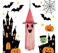 Ghost Decor | Hangable Spooky Outdoor Tassel Decoration with LED Light |